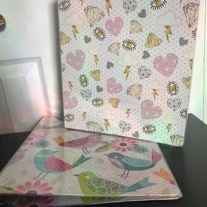 Two unused school/craft/office binders